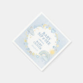 ボーイウォーターカラーレインボーシップと参照 スタンダードカクテルナプキン (角)