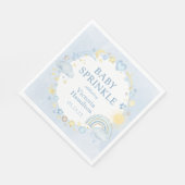 ボーイウォーターカラーレインボーベビー散布 スタンダードランチョンナプキン (角)