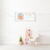 ボーイウッドランドキツネ秋ウィンターベビーシャワーバナー 横断幕 (インサイチュ)