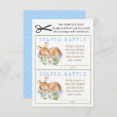 ボーイウッドランドディアおむつラッフルチケット 招待状 (正面/裏面)