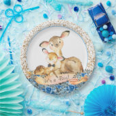 ボーイウッドランドディアベビーシャワー紙プレート ペーパープレート (パーティー)