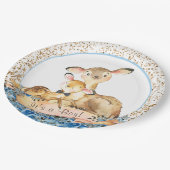 ボーイウッドランドディアベビーシャワー紙プレート ペーパープレート (アングル)