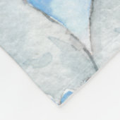 ボーイエレファパーソナライズされたントキュートブルー水玉模様 フリースブランケット (角)