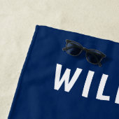 ボーイエレファントネービーブルーキッパーソナライズされたズ ビーチタオル (インサイチュ)