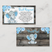 ボーイエレファントブックリクエストカードチケット素朴な植物 エンクロージャーカード (正面/裏面)