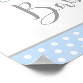 ボーイエレファントプリンスベビーシャワー歓迎サイン ポスター (角)