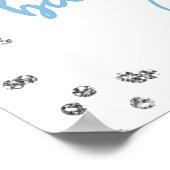 ボーイエレファントプリンスベビーシャワー歓迎サイン ポスター (角)