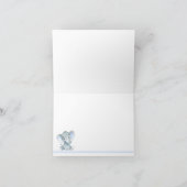 ボーイエレファントベビーシャワーサンキューカード サンキューカード (内部)