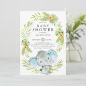 ボーイエレファントベビーシャワー招待状 招待状 (スタンド正面)