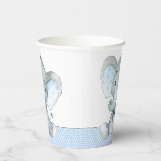 ボーイエレファントベビーシャワー紙カップ 紙コップ (右)