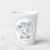 ボーイエレファントベビーシャワー紙カップ 紙コップ (裏面)
