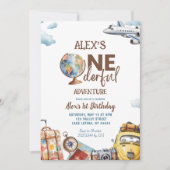 ボーイオンエフェルドゥルアドベンチャー1st誕生日 招待状 (正面)