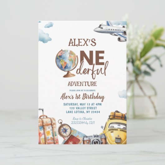 ボーイオンエフェルドゥルアドベンチャー1st誕生日 招待状 (スタンド正面)