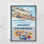 ボーイオートカーレーステーマ5thバースデーパーティー 招待状 (正面)