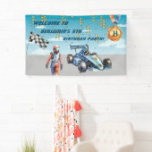 ボーイオートレーステーマ5thバースデーパーティバナー 横断幕 (インサイチュ)