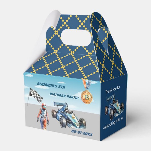 ボーイオートレーステーマ5thバースデーパーティー フェイバーボックス (裏面サイド)