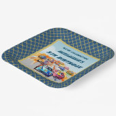 ボーイオートレーステーマ5thバースデーパーティー ペーパープレート (傾斜あり)