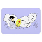 ボーイカイト飛んでいるプレミアムフレキシマグネット マグネット (横)