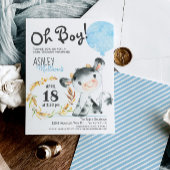 ボーイカウベビーシャワーファーム招待状 招待状