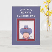 ボーイカウボーイ1stバースデーカード カード (黄色い花)