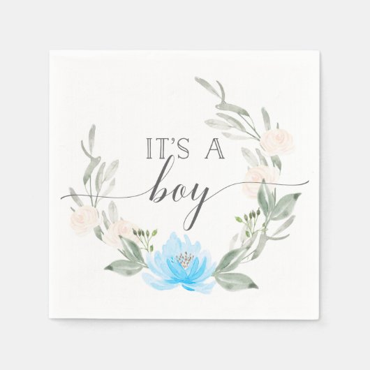 ボーイカクテルナプキンズパステルブルー スタンダードカクテルナプキン (正面)