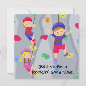 ボーイカスタムフォトロックウォール誕生日招待状 招待状 (正面)