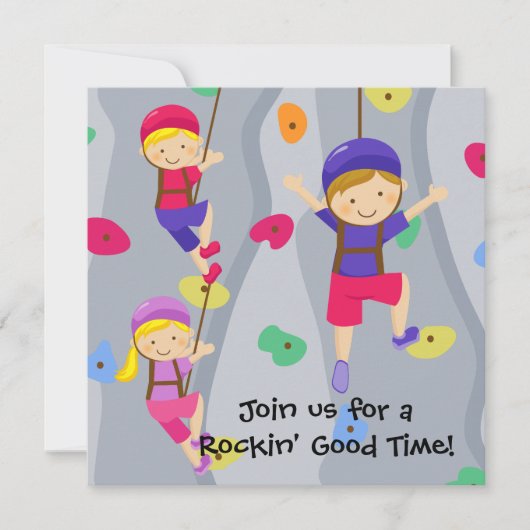 ボーイカスタムフォトロックウォール誕生日招待状 招待状 (正面)