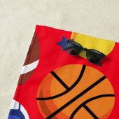 ボーイカラフルズスパーソナライズされたポー数々のツビーチタオル ビーチタオル (インサイチュ)