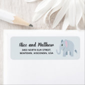 ボーイカワイゾウ赤ちゃんシャワー差出人住所 ラベル (インサイチュ)