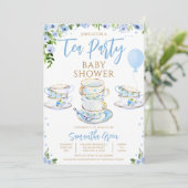 ボーイガーデンティーパーティーベビーシャワー 招待状 (スタンド正面)