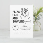 ボーイガールキ10代のッズボーリングパーティの招待状 招待状 (スタンド正面)