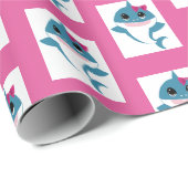 ボーイガールシャーク包装紙 ラッピングペーパー (ロールコーナー)