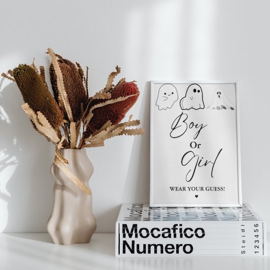 ボーイガールハロウィーン衣服yourguess baby shower game ポスター