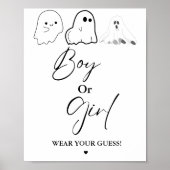ボーイガールハロウィーン衣服yourguess baby shower game ポスター (正面)