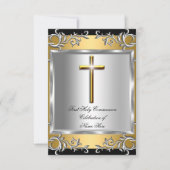 ボーイガールファースト聖体拝領シルバー金ゴールドSML 招待状 (正面)