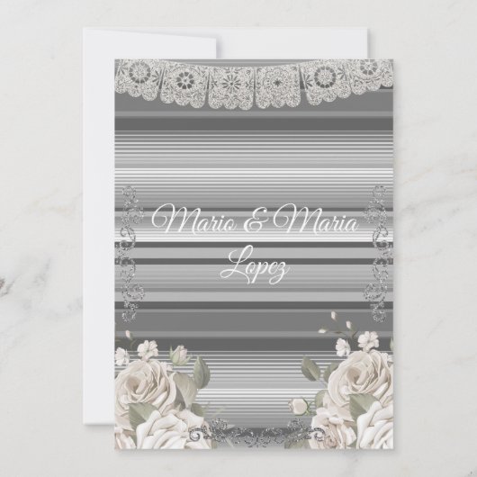 ボーイガールフィエスタシルバーシャーロメキシカンボティゾ 招待状 (裏面)