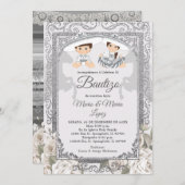 ボーイガールフィエスタシルバーシャーロメキシカンボティゾ 招待状 (正面/裏面)