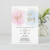 ボーイガールベビージェンダーリビール招待状 招待状 (スタンド正面)