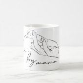 ボーイガールママカスタム文字 コーヒーマグカップ (中央)