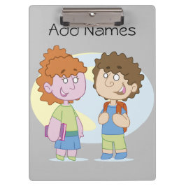 ボーイガール新学期クリップボード クリップボード