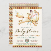 ボーイキツネトバルアステカベビーシャワー招待状 招待状 (正面/裏面)