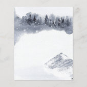 ボーイキツネベビーシャワーウィンターウッドランド招待状 チラシ (裏面)