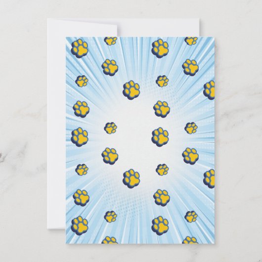 ボーイキティキャット誕生日ポーティパーティー 招待状 (裏面)