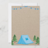 ボーイキャンプアウト誕生日招待状バックヤードキャンプ 招待状 (裏面)