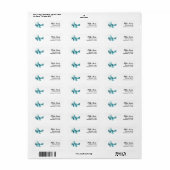 ボーイキュートブルーフライトトラベル子供の誕生日 カスタム ラベル (フルシート)