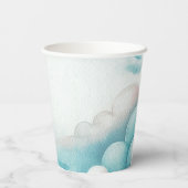 ボーイキュートブルーフライトトラベル子供の誕生日 カスタム 紙コップ (裏面)