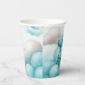 ボーイキュートブルーフライトトラベル子供の誕生日 カスタム 紙コップ (右)