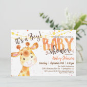 ボーイキリン赤ちゃんシャワーの招待状 招待状 (スタンド正面)