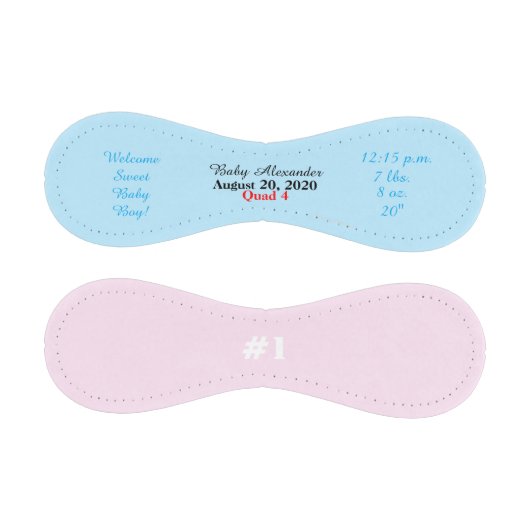 ボーイクアッドブルーピンク誕生統計 野球ボール (パネル)