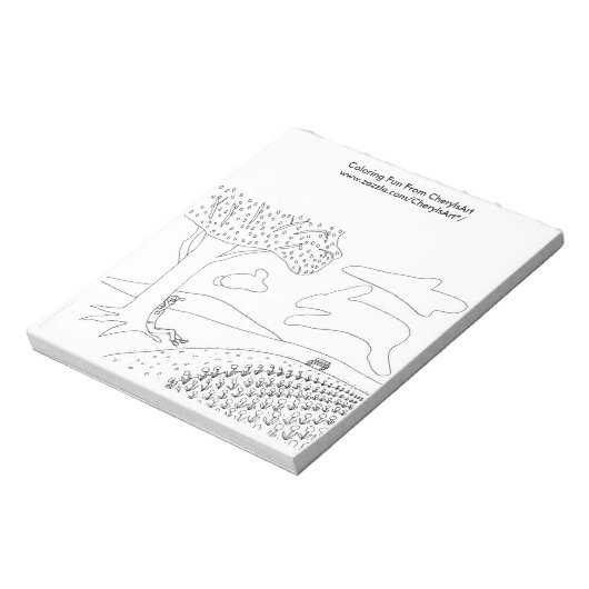 ボーイクラウド公園のアウトラインで見る着色ノートパッド ノートパッド (回転)